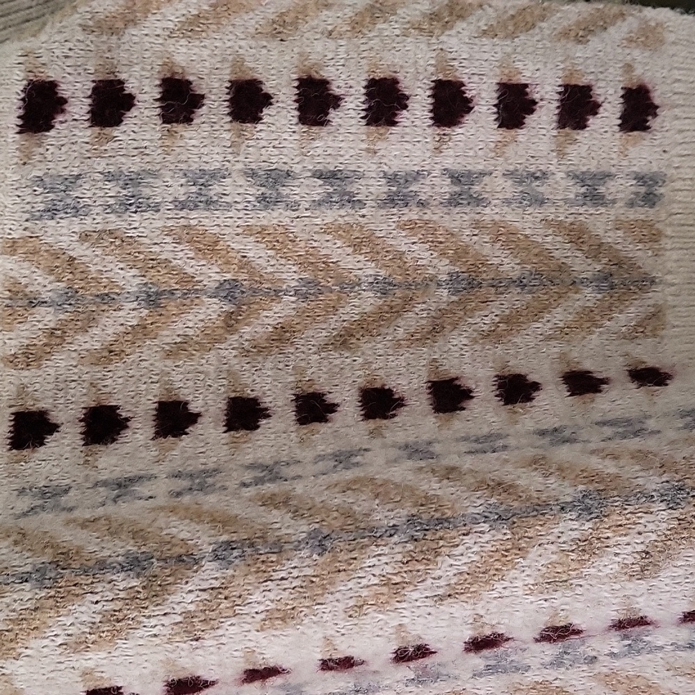 Frye Cream and Brown Patterned Cardigan - Picture 6 of 8